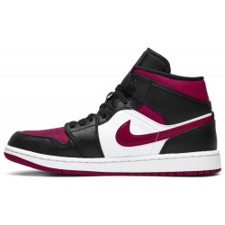 Air Jordan 1 Mid 'Noble Red' Black/White/Noble Red 554724 066 AJ 1 Sneakers