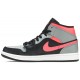 Air Jordan 1 Mid Pink Shadow Black/Hot Punch/White 554724 059 AJ 1 Sneakers