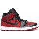 Air Jordan 1 Mid Reverse Banned Gym Red/Black-White 554724 610 AJ 1 Sneakers