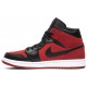 Air Jordan 1 Mid Reverse Banned Gym Red/Black-White 554724 610 AJ 1 Sneakers