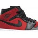 Air Jordan 1 Mid Reverse Banned Gym Red/Black-White 554724 610 AJ 1 Sneakers