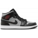 Air Jordan 1 Mid Shadow Black/Particle Grey/White/Gym Red 554724 096 AJ 1 Sneakers