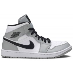 Air Jordan 1 Mid 'Smoke Grey' Light Smoke Grey/Black/White554724 092 AJ 1 Sneakers