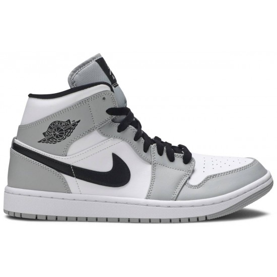 Air Jordan 1 Mid Smoke Grey Light Smoke Grey/Black/White554724 092 AJ 1 Sneakers