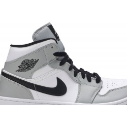 Air Jordan 1 Mid 'Smoke Grey' Light Smoke Grey/Black/White554724 092 AJ 1 Sneakers