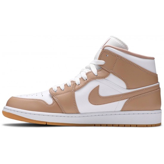 Air Jordan 1 Mid Tan Gum Tan/White/Gum554724 271 AJ 1 Sneakers