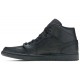 Air Jordan 1 Mid Triple Black Black/Black/Black 554724 091 AJ 1 Sneakers