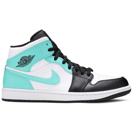 Air Jordan 1 Mid Tropical Twist White/Black/Tropical Twist 554724 132 AJ 1 Sneakers