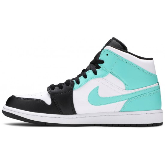 Air Jordan 1 Mid Tropical Twist White/Black/Tropical Twist 554724 132 AJ 1 Sneakers