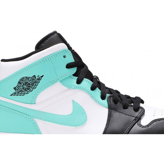 Air Jordan 1 Mid Tropical Twist White/Black/Tropical Twist 554724 132 AJ 1 Sneakers