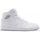 Air Jordan 1 Mid White Wolf Grey White/White-Wolf Grey 554724 112 AJ 1 Sneakers