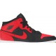 Air Jordan 1 Mid GS Banned Black/University Red/Black/White 554725 074 AJ 1 Sneakers