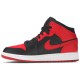 Air Jordan 1 Mid GS Banned Black/University Red/Black/White 554725 074 AJ 1 Sneakers