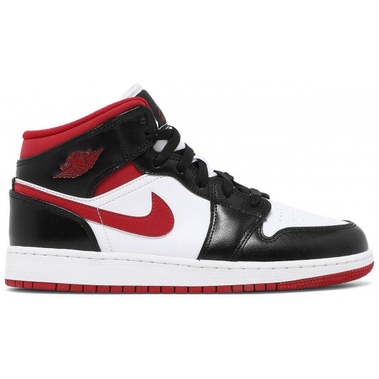 Air Jordan 1 Mid GS Black Gym Red White/Gym Red/Black DJ4695 122 AJ 1 Sneakers