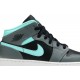 Air Jordan 1 Mid GS Grey Aqua Black/Light Aqua/Dark Smoke Grey 554725 063 AJ 1 Sneakers