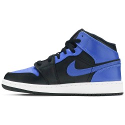 Air Jordan 1 Mid GS 'Hyper Royal' Black/Hyper Royal/White 554725 077 AJ 1 Sneakers