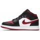 Air Jordan 1 Mid GS Noble Red Black/Noble Red/White 554725 066 AJ 1 Sneakers