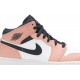 Air Jordan 1 Mid GS Pink Quartz Pink Quartz/Dark Smoke Grey/White 555112 603 AJ 1 Sneakers