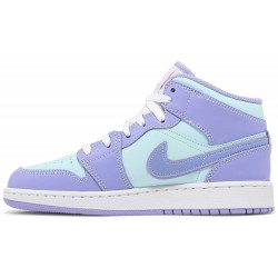 Air Jordan 1 Mid GS 'Purple Pulse' Purple Pulse/Arctic Punch/Glacier Blue 554725 500 AJ 1 Sneakers