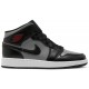 Air Jordan 1 Mid GS Shadow Black/Particle Grey/White/Gym Red 554725 096 AJ 1 Sneakers