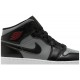 Air Jordan 1 Mid GS Shadow Black/Particle Grey/White/Gym Red 554725 096 AJ 1 Sneakers