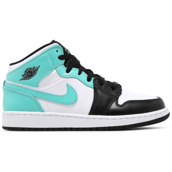 Air Jordan 1 Mid GS Tropical Twist White/Black/Tropical Twist554725 132 AJ 1 Sneakers