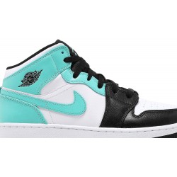 Air Jordan 1 Mid GS 'Tropical Twist' White/Black/Tropical Twist554725 132 AJ 1 Sneakers