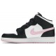 Air Jordan 1 Mid GS White Light Arctic Pink White/Light Arctic Pink/Black 555112 103 AJ 1 Sneakers