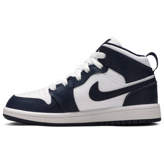 Air Jordan 1 Mid PS Obsidian White/Metallic Gold/Obsidian 640734 174 AJ 1 Sneakers