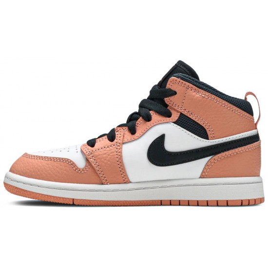 Air Jordan 1 Mid PS Pink Quartz Pink Quartz/Dark Smoke Grey/White 640737 603 AJ 1 Sneakers