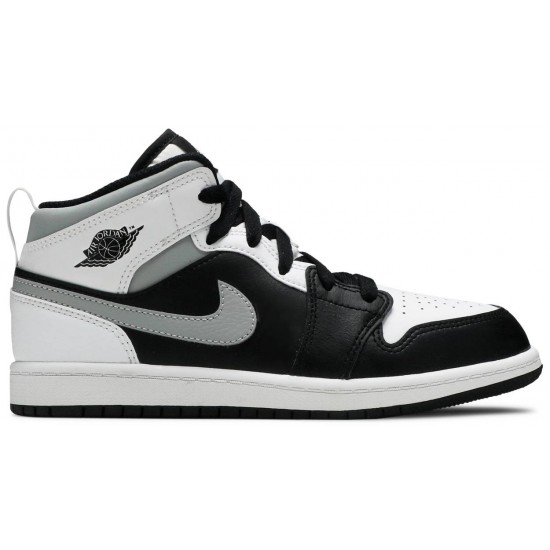 Air Jordan 1 Mid PS White Shadow Black/White/Light Smoke Grey 640734 073 AJ 1 Sneakers