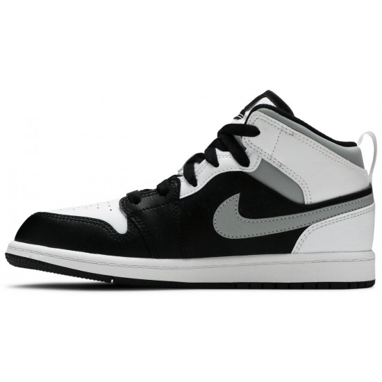 Air Jordan 1 Mid PS White Shadow Black/White/Light Smoke Grey 640734 073 AJ 1 Sneakers