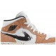 Air Jordan 1 Mid SE Brushstroke Paint Splatter Sail/Black/Cider/Chile Red DA8005 100 AJ 1 Sneakers