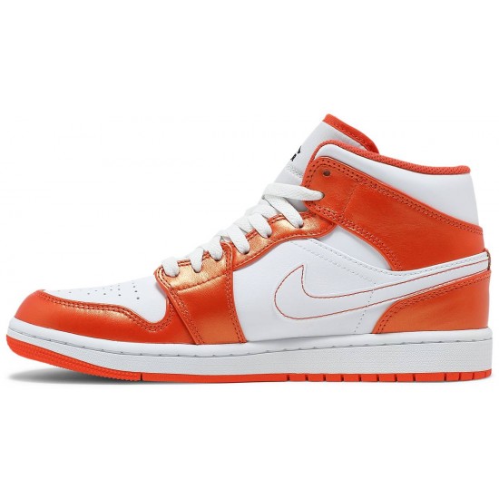 Air Jordan 1 Mid SE Electro Orange Electro Orange/Black/White DM3531 800 AJ 1 Sneakers