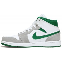 Air Jordan 1 Mid SE 'Grey Pine Green' White/Light Smoke Grey/Pine GreenDC7294 103 AJ 1 Sneakers