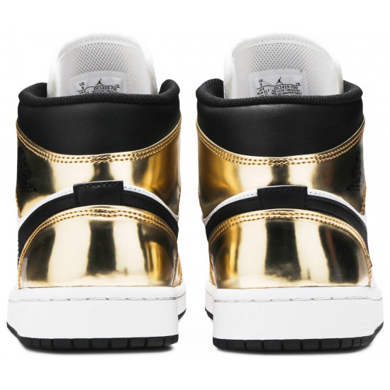 Air Jordan 1 Mid SE Metallic Gold Metallic Gold/Black/White/Black DC1419 700 AJ 1 Sneakers