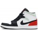 Air Jordan 1 Mid SE Red Black Toe White/Black/Light Smoke Grey/Gym Red 852542 100 AJ 1 Sneakers