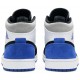 Air Jordan 1 Mid SE Royal Black Toe White/Black/Light Solar Flare Heather/Hyper Royal 852542 102 AJ 1 Sneakers