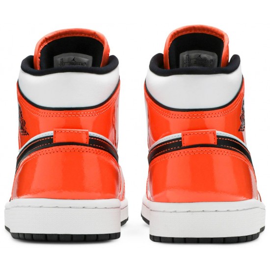 Air Jordan 1 Mid SE Turf Orange Turf Orange/Black/White DD6834 802 AJ 1 Sneakers