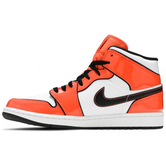 Air Jordan 1 Mid SE Turf Orange Turf Orange/Black/White DD6834 802 AJ 1 Sneakers