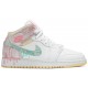 Air Jordan 1 Mid SE GS Ice Cream White/Arctic Punch/Pale Vanilla/Green Glow DD1666 100 AJ 1 Sneakers