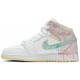 Air Jordan 1 Mid SE GS Ice Cream White/Arctic Punch/Pale Vanilla/Green Glow DD1666 100 AJ 1 Sneakers