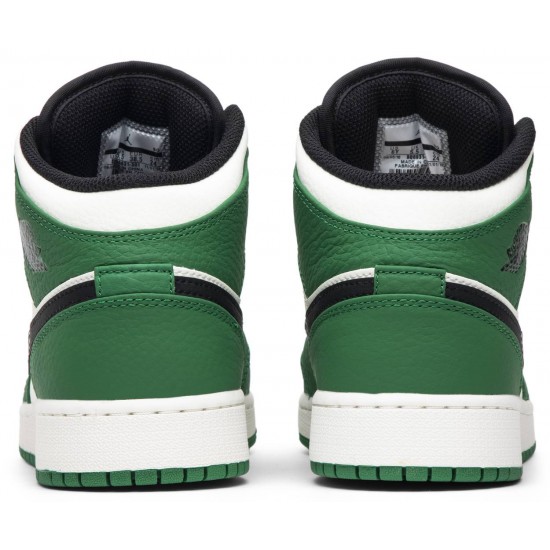 Air Jordan 1 Mid SE GS Pine Green Pine Green/Black-Sail-Pine Green BQ6931 301 AJ 1 Sneakers