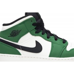 Air Jordan 1 Mid SE GS 'Pine Green' Pine Green/Black-Sail-Pine Green BQ6931 301 AJ 1 Sneakers