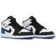 Air Jordan 1 Mid SE PS Royal Black Toe White/Black/Light Solar Flare Heather/Hyper Royal BQ6932 102 AJ 1 Sneakers