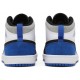 Air Jordan 1 Mid SE PS Royal Black Toe White/Black/Light Solar Flare Heather/Hyper Royal BQ6932 102 AJ 1 Sneakers