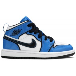 Air Jordan 1 Mid SE PS 'Signal Blue' Signal Blue/White/Black BQ6932 402 AJ 1 Sneakers