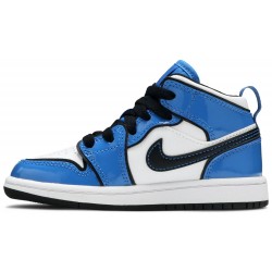 Air Jordan 1 Mid SE PS 'Signal Blue' Signal Blue/White/Black BQ6932 402 AJ 1 Sneakers