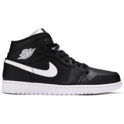 Air Jordan 1 Retro Mid 'Black White' Black/White-White 554724 038 AJ 1 Sneakers