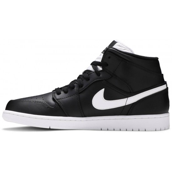 Air Jordan 1 Retro Mid Black White Black/White-White 554724 038 AJ 1 Sneakers